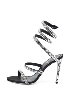 René Caovilla Cleo satin sandals - Black