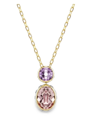 Swarovski Chroma crystal-pendant cable-link necklace - Gold