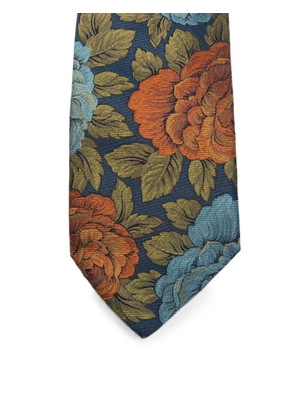 ETRO floral-jacquard tie - Blue