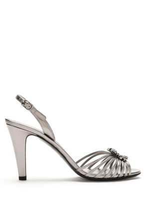 Valentino Garavani 90mm crystal-embellished sandals - Metallic