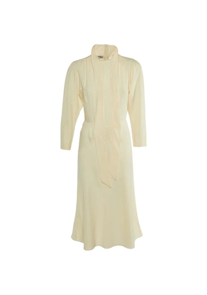 Miu Miu Pre-Owned neck-tie midi dress - Neutrals