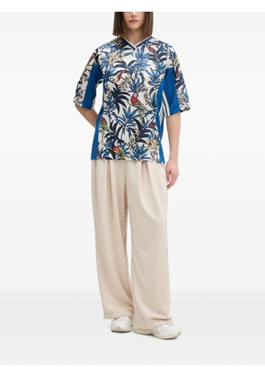 adidas x Farm Rio floral-print V-neck T-shirt - Blue