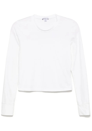 James Perse cropped long-sleeved T-shirt - White