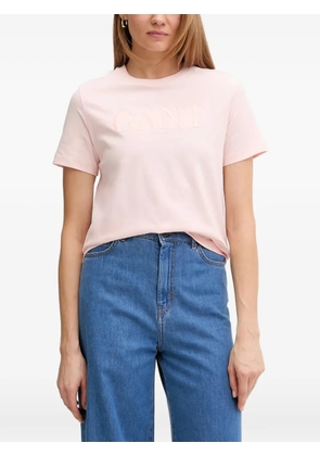 Gant tonal-logo T-shirt - Pink