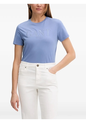 Gant logo-embroidered T-shirt - Blue
