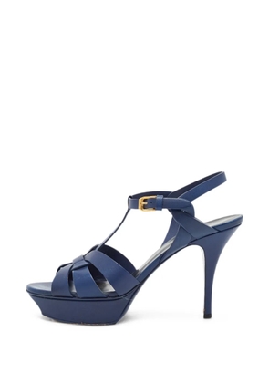 Saint Laurent Pre-Owned Tribute platform sandals - Blue