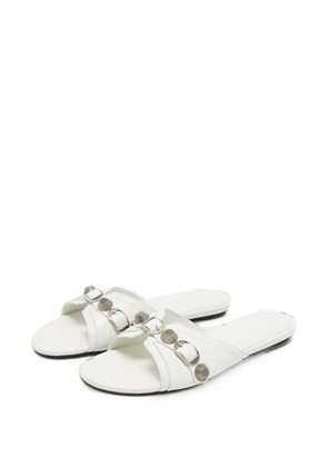 Balenciaga Pre-Owned Le Cagole leather flat sandals - White