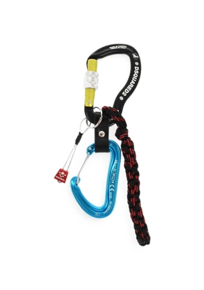 DSQUARED2 double-carabiner textile keyring - Black