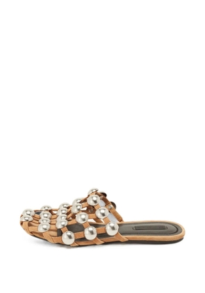 Alexander Wang Amelia studded mules - Neutrals