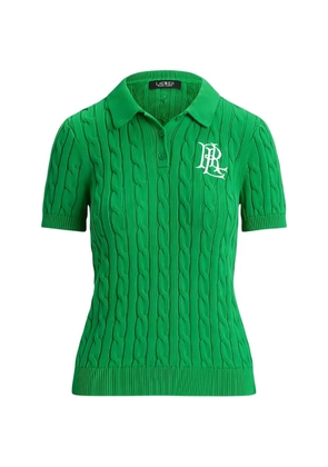 Lauren Ralph Lauren cable-knit cotton-polo sweater - Green