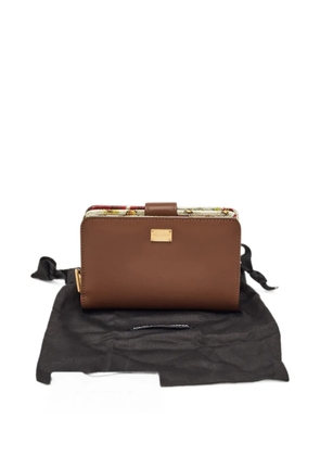 Dolce & Gabbana Pre-Owned logo-plaque zip-around wallet - Brown
