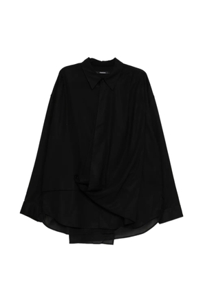 SONGZIO draped layered-detail shirt - Black
