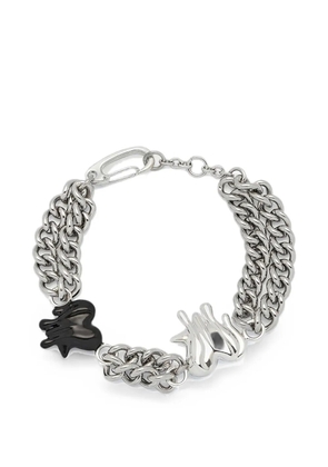 YOJ heart-motif curb-link bracelet - Silver