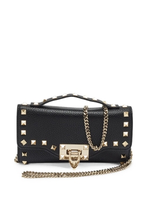 Valentino Garavani Pre-Owned Rockstud leather clutch bag - Black