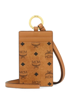 MCM Visetos lanyard card holder - Neutrals