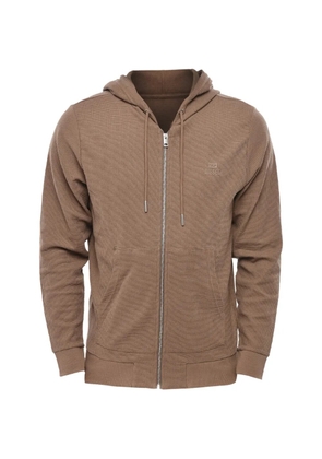 Diesel waffle-knit zip-up hoodie - Brown