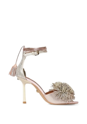 Kurt Geiger London embellished pom-pom sandals - Gold