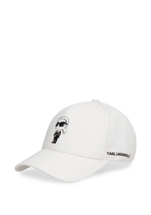 Karl Lagerfeld graphic-print cotton baseball cap - Neutrals