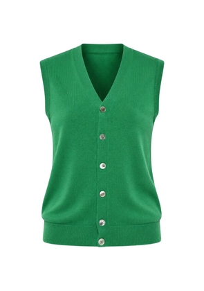 Malo sleeveless V-neck cardigan - Green