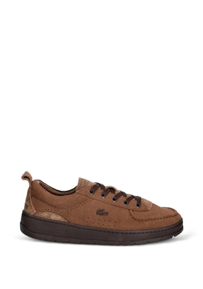 Lacoste suede panelled sneakers - Brown