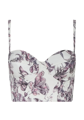 L'Agence Sonya butterfly-print blouse - White