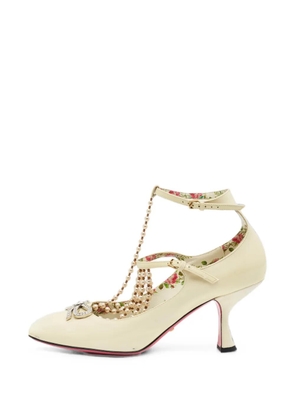 Gucci Pre-Owned pearl-embellished heeled pumps - Neutrals