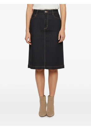 Dolce & Gabbana Pre-Owned logo-patch skirt - Blue