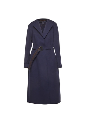 Louis Vuitton Pre-Owned Monogram belted wrap coat - Blue