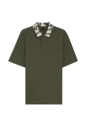 BOSS abstract-print polo shirt - Green