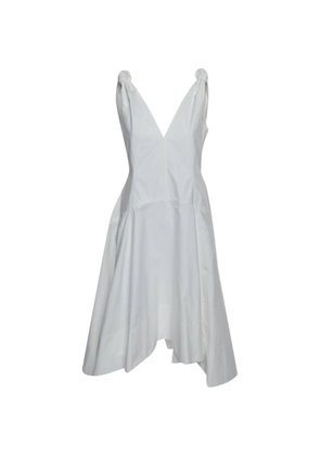 Bottega Veneta Pre-Owned knotted V-neck midi dress - White