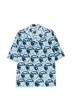 Kenzo apple-print short-sleeve shirt - Blue