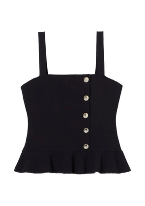 Claudie Pierlot ruffled knitted top - Blue