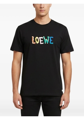 Loewe Pre-Owned logo embroidered T-shirt - Black