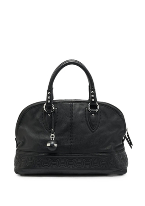 Aigner Vintage logo-embossed leather tote bag - Black