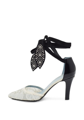 Valentino Garavani Pre-Owned Foliefoliage ankle-tie pumps - White