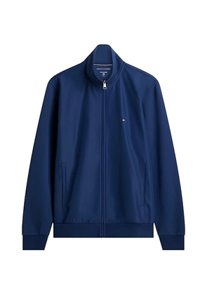 Tommy Hilfiger Essential logo-embroidered zip-up sweatshirt - Blue