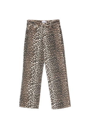 GANNI leopard-print jeans - Neutrals