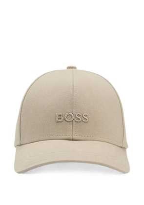 BOSS logo-embroidered six-panel cap - Neutrals