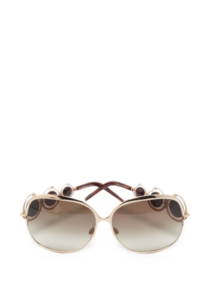 Roberto Cavalli Vintage Corallo oversized-frame sunglasses - Gold