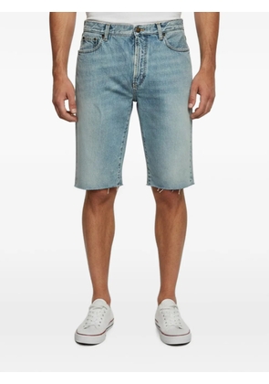Saint Laurent Pre-Owned distressed denim shorts - Blue