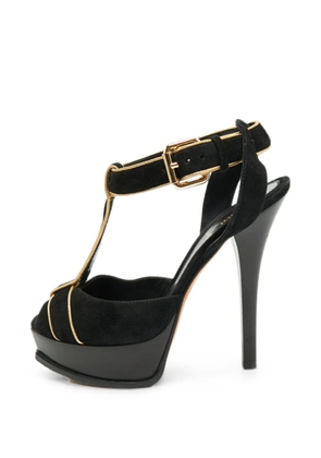 Fendi Pre-Owned Spuntata suede heeled sandals - Black