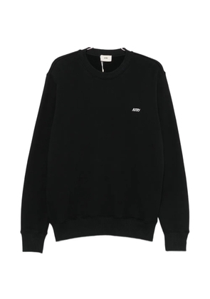 Autry logo-embroidered cotton sweater - Black