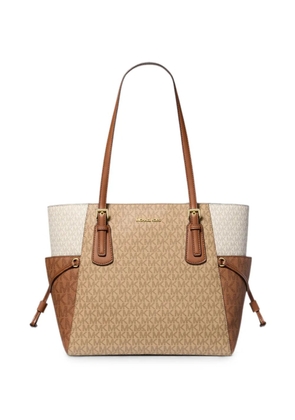 Michael Kors large monogram color-block tote bag - Neutrals