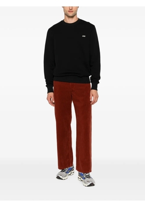Autry logo-embroidered cotton sweater - Black