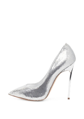 Casadei Vintage Blade sequinned pumps - Silver