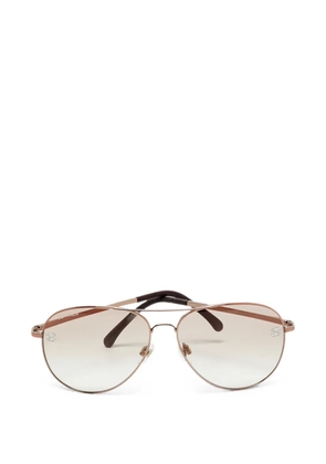 CHANEL Pre-Owned 4189 T-Q gradient pilot sunglasses - Neutrals