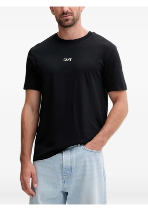Gant logo-embroidered T-shirt - Black