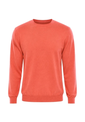 Malo crew-neck wool fine-knit top - Orange