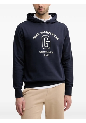 Gant graphic-print hoodie - Blue