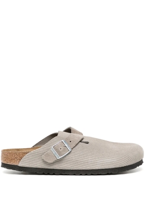Birkenstock Boston embossed suede clogs - Grey